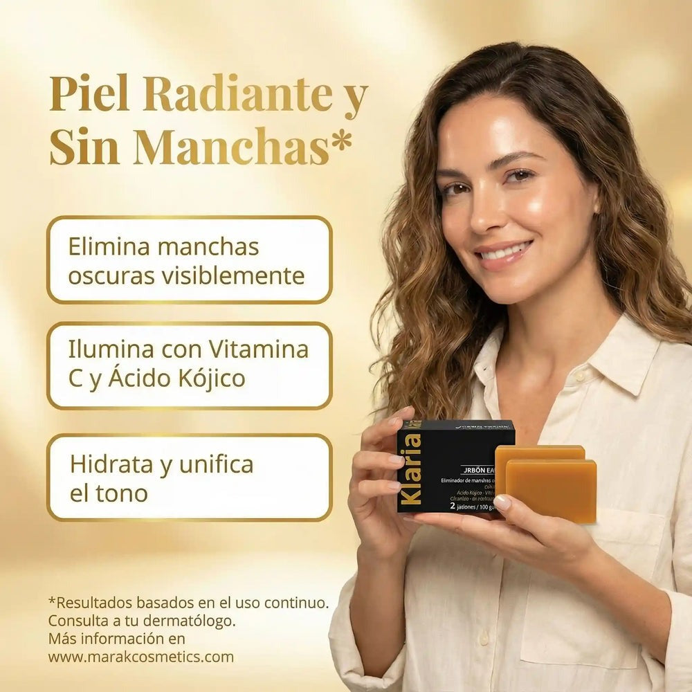 Klaria x2: Jabón Antimanchas con Ácido Kójico